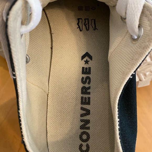 Converse Lug Sole Sneakers, Color Black, White,Women's Size 8 - Picture 10 of 12